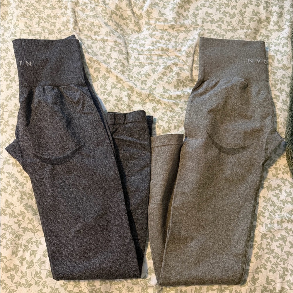 NVGTN Gray and Tan Leggings